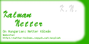 kalman netter business card